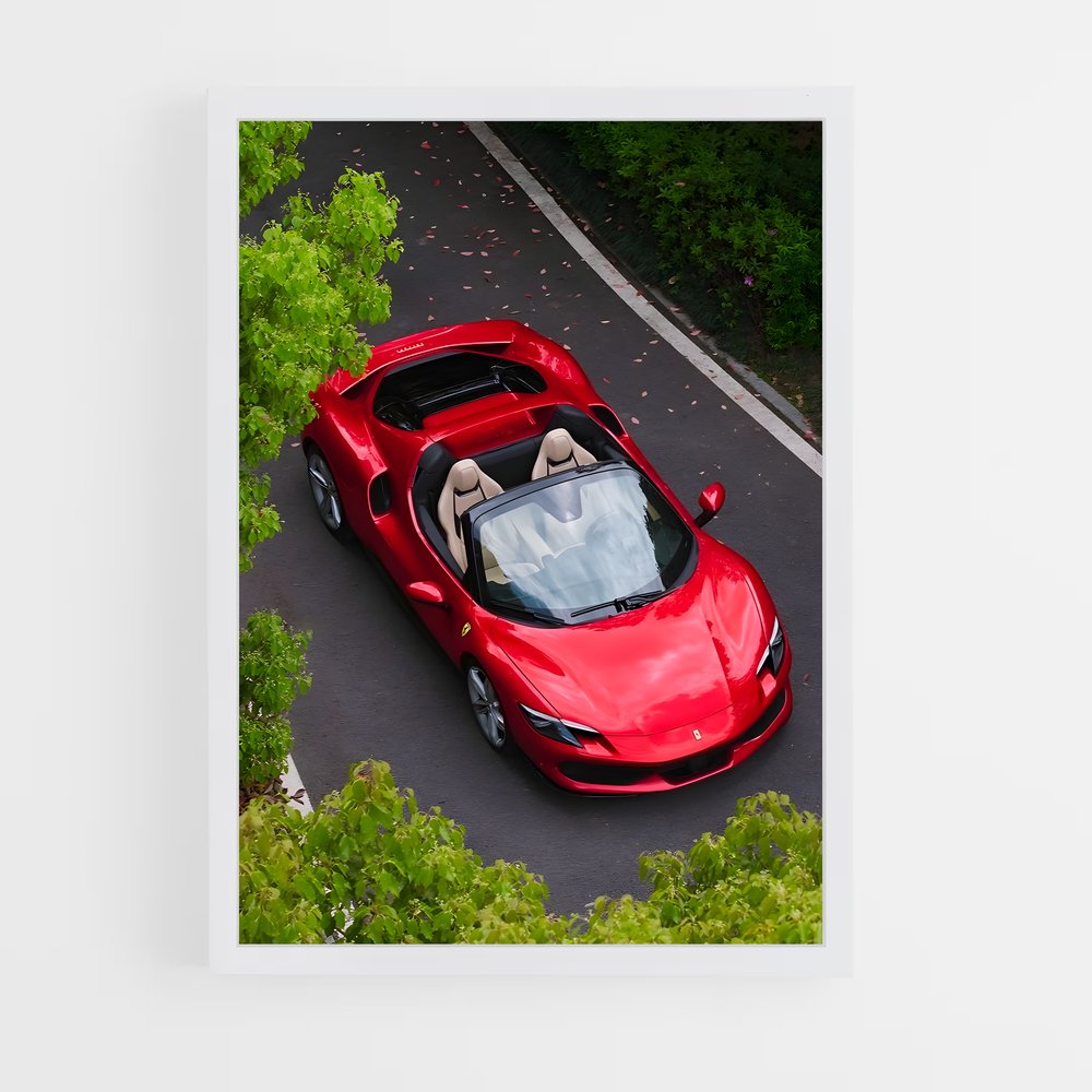 Poster Ferrari Rouge (vue 3)